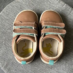 Brown leather Ten Little walker sneakers